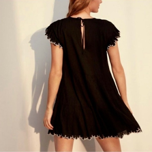 SOLD Aritzia WILFRED x LA BOHÈME Sidonie Dress Black with White Trim Size XS - Picture 2 of 10